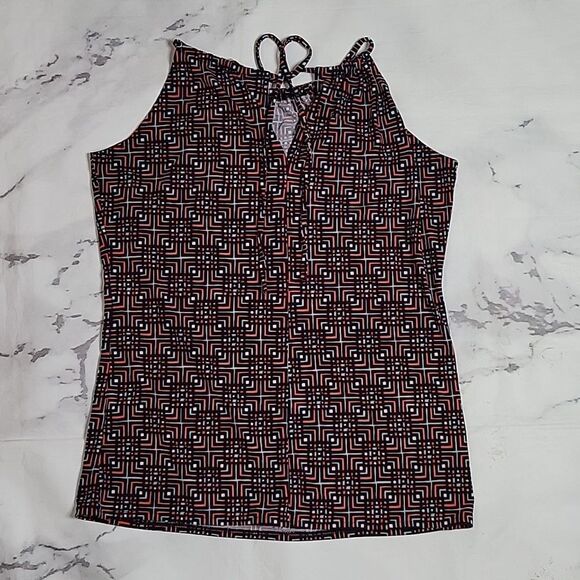 Banana Republic Red/Black Geo Print Tank - Picture 4 of 4
